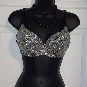 Custom embroidered bra 34C